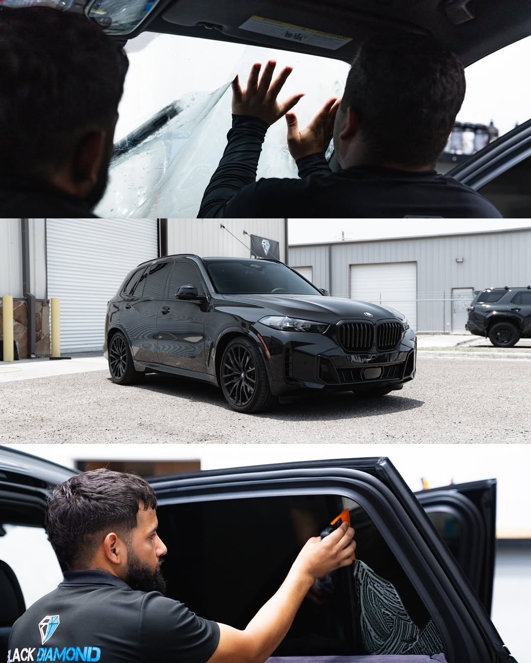 Ceramic window tint installed on a BMW X5 at Black Diamond RGV in McAllen
